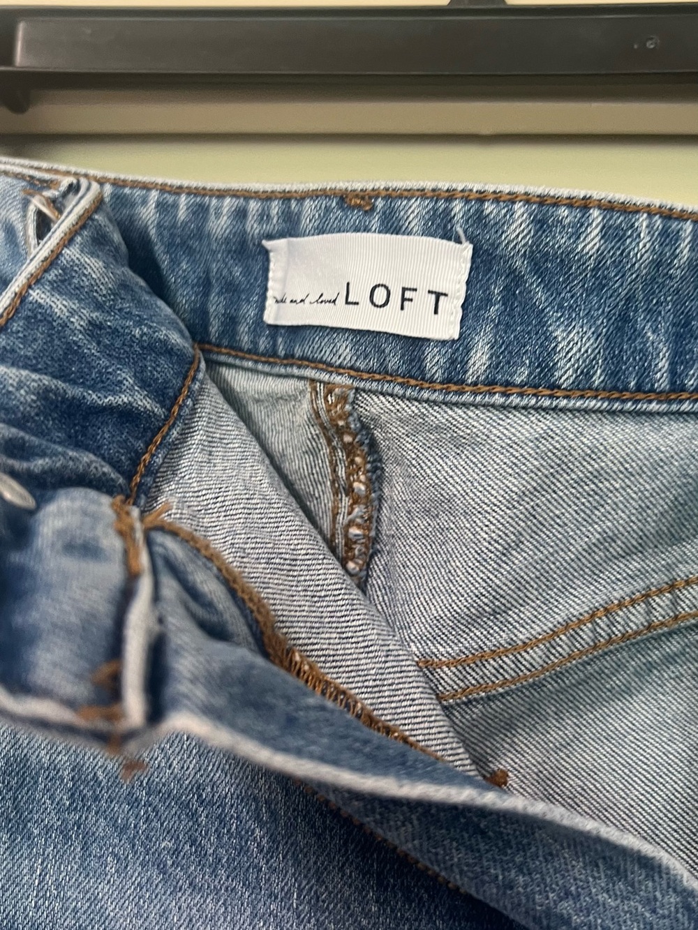 LOFT Medium Wash Straight-Leg Jeans